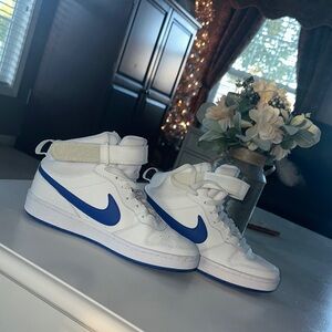 Nike High-Top Sneakers - White and Blue